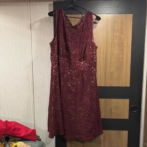 Maroon lace dress